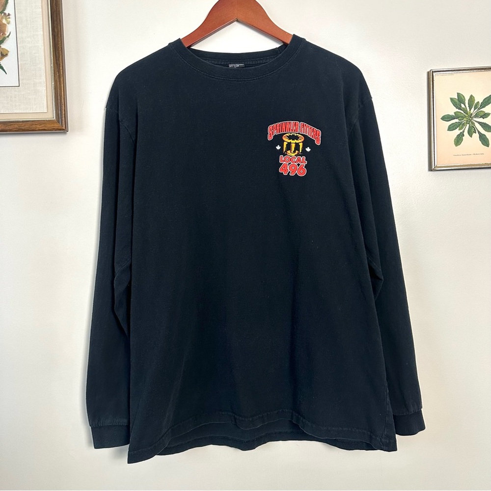 Retro Sprinkler Fitters Graphic Long Sleeved Tee